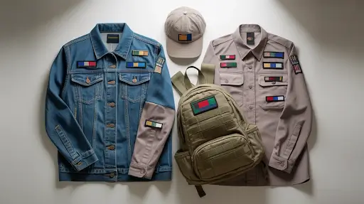 Multiple custom patches placed on different stuff