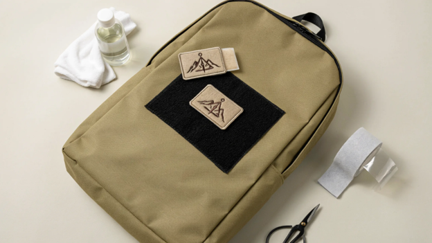 How to attach velcro patches to a backpack.