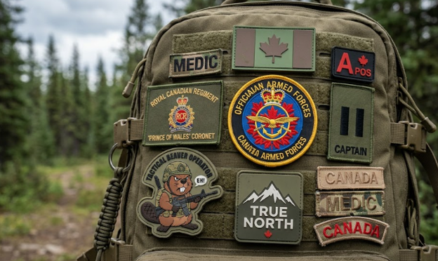 Military and tactical patches in Canada.